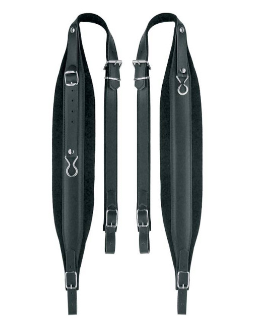 Draagriem XXL, leer en velours (8 cm)