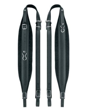 Draagriem XXL, leer en velours (8 cm)
