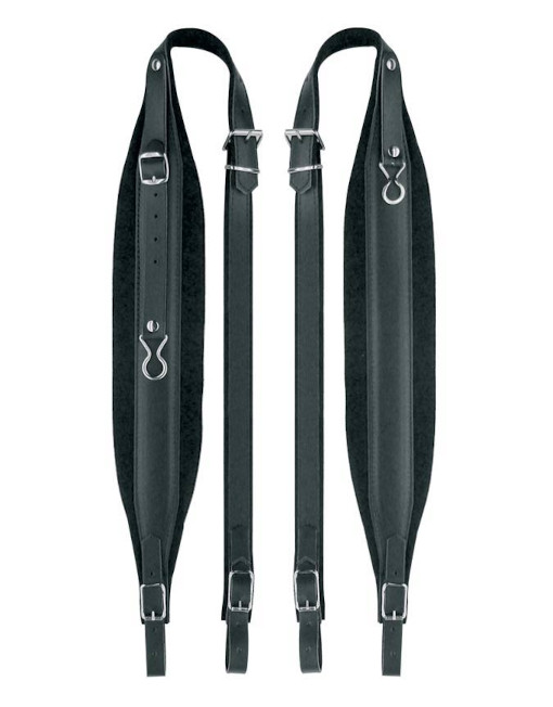 Draagriem XXL, leer en velours (8 cm)