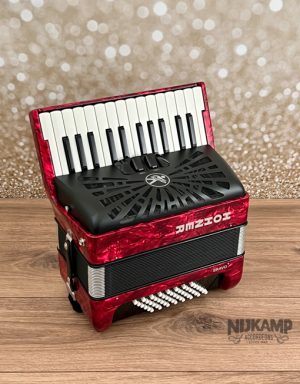 Hohner Bravo II 48 Silent Key - MM - Rood