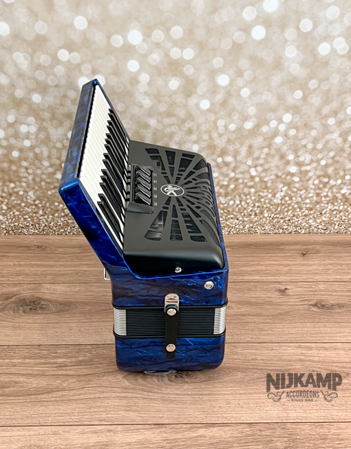 Hohner Bravo III 72 Silent Key - LMM - Blauw