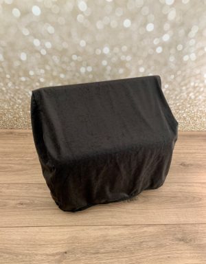 Stofhoes zwart, velours, 120 bas / Dustcover