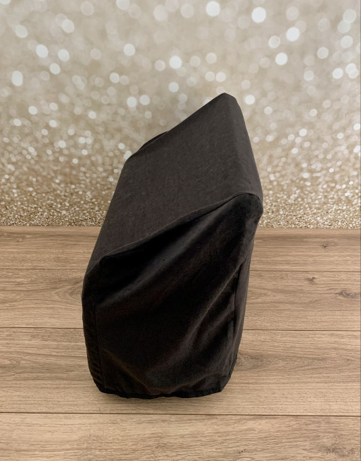 Stofhoes zwart, velours, 120 bas / Dustcover