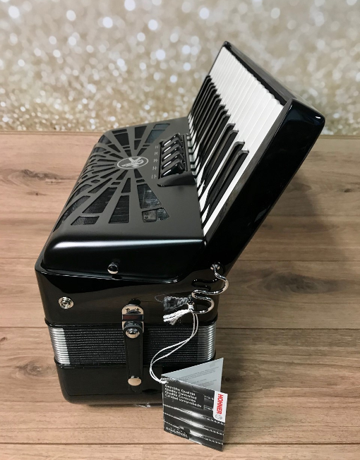Hohner Bravo III 72 Silent Key - LMM - Zwart