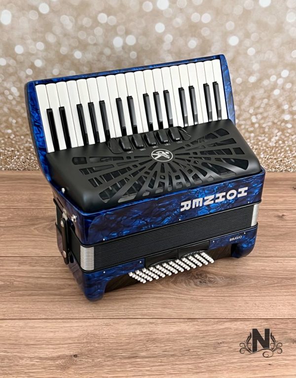 Hohner Bravo III 72 Silent Key - LMM - Blauw