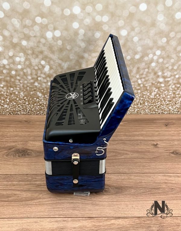 Hohner Bravo III 72 Silent Key - LMM - Blauw