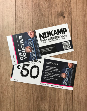 Gift Voucher Nijkamp Accordeons t.w.v. 50 euro
