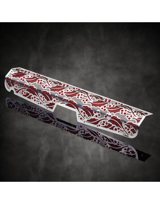 V-Accordion FR-4X Custom Grill - Christmas Red Silver